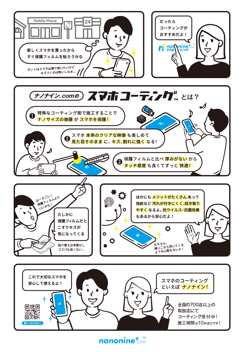 マンガで紹介 スマホコーティングとは？